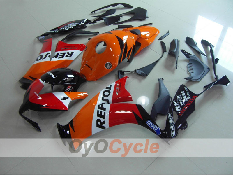 Kit de carenado por inyección para 12-16 CBR1000RR - Naranja, Negro - MICHELIN, Repsol #OYO87902791