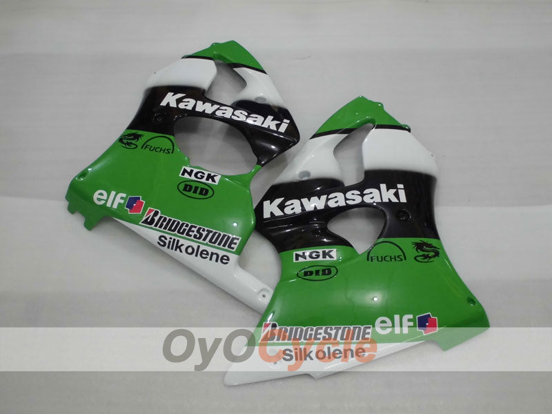 Kit de carenado por inyección para NINJA ZX-6R 00-02 - Verde, Negro - Nakano #OYO87901730