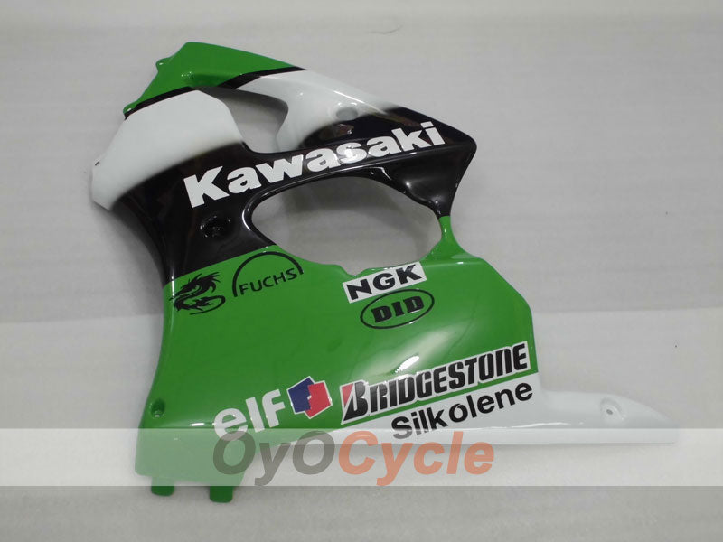 Kit de carenado por inyección para NINJA ZX-6R 00-02 - Verde, Negro - Nakano #OYO87901730