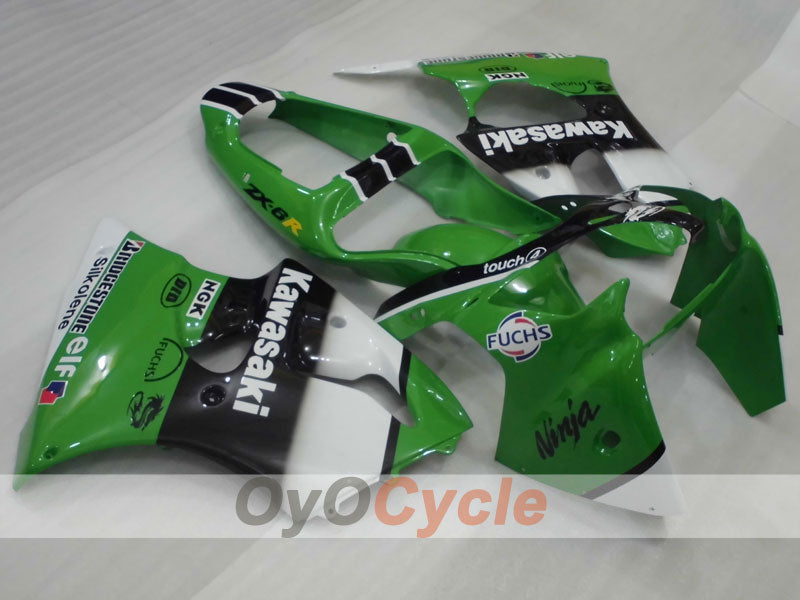 Kit de carenado por inyección para NINJA ZX-6R 00-02 - Verde, Negro - Nakano #OYO87901730