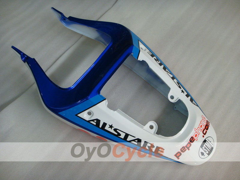 Kit de carenado por inyección para GSX R1000 00-02 - Azul, Blanco - Dark Dog, MOTUL #OYO87905215