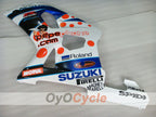 Kit de carenado por inyección para GSX R1000 00-02 - Azul, Blanco - Dark Dog, MOTUL #OYO87905215