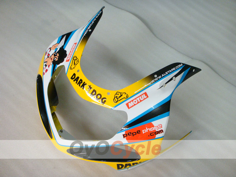 Kit de carenado de inyección para GSX R750 00-03 - Azul, Blanco - Dark Dog #OYO87905169