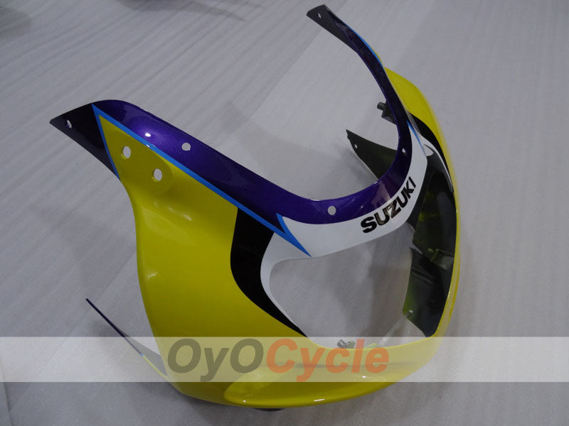 Kit de carenado por inyección para 01-03 GSX R600 - Amarillo, Púrpura - Estilo de fábrica #OYO87905080