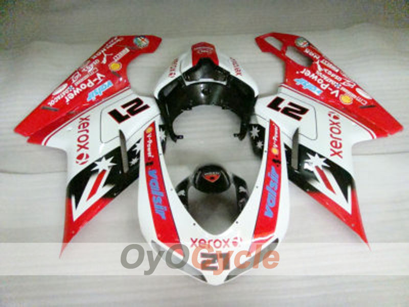 Kit de carenado por inyección para Ducati 1098 07-09 - Rojo, Blanco - Xerox #OYO87902232 Imagen principal del producto