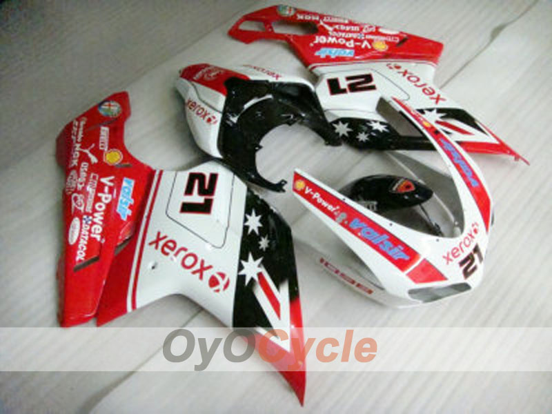 Carenado de inyección para Ducati 848 08-13 - Rojo, Blanco - Xerox #OYO87902235 Imagen secundaria del producto