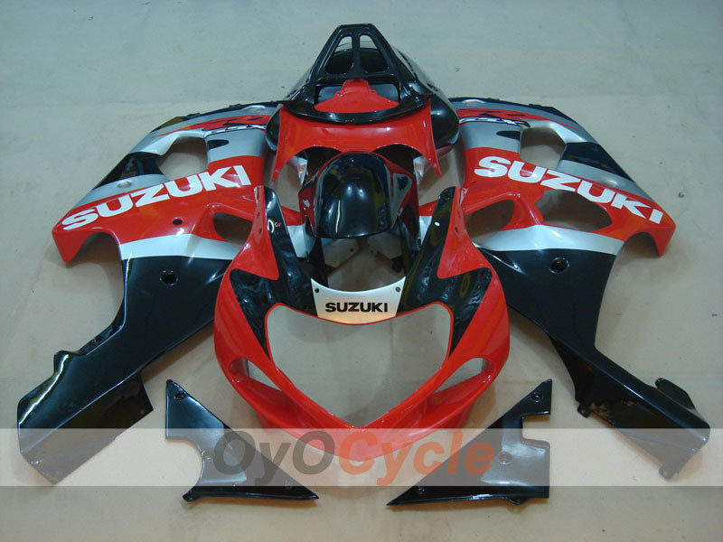 Kit de carenado por inyección para GSX R1000 del 00-02 - Rojo, Negro - Estilo de fábrica #OYO87901758