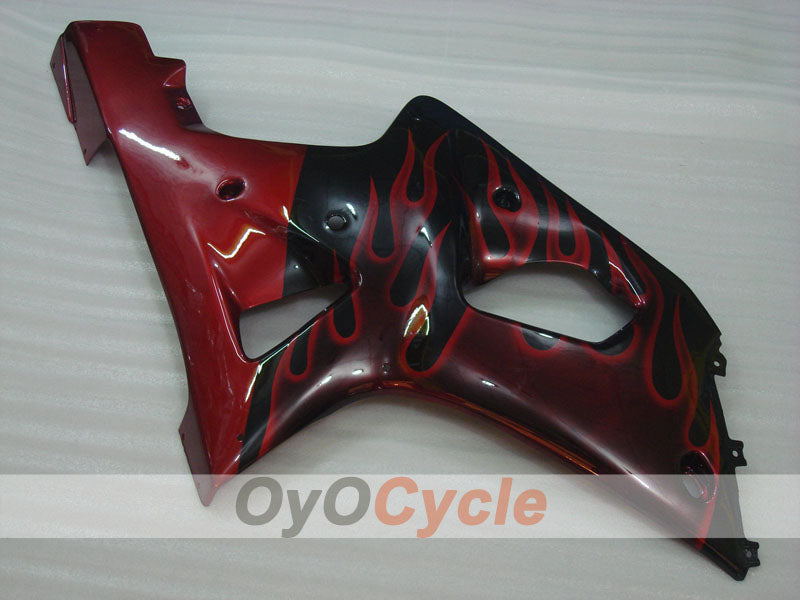 Kit de carenado por inyección para GSX R1000 00-02 - Rojo, Negro - Llama #OYO87901735