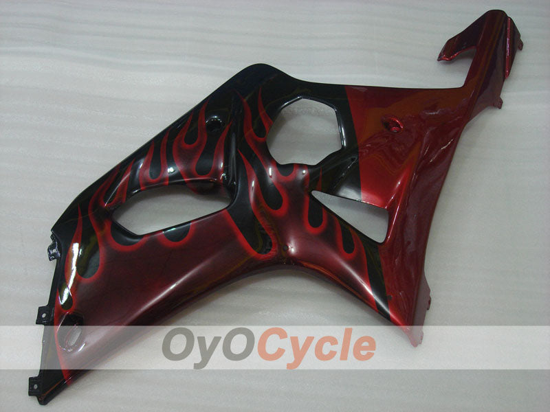Kit de carenado por inyección para GSX R750 00-03 - Rojo, Negro - Llama #OYO87901054