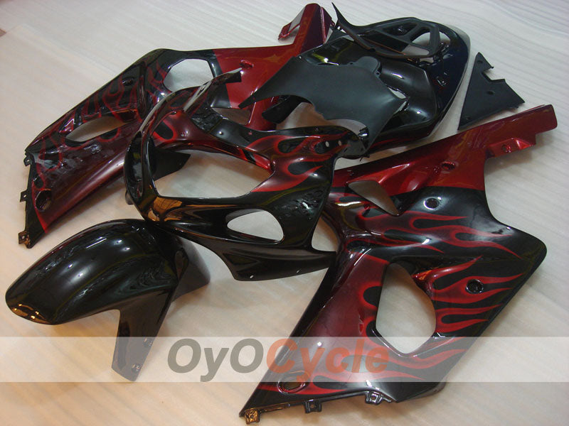 Kit de carenado por inyección para GSX R750 00-03 - Rojo, Negro - Llama #OYO87901054 Imagen secundaria del producto