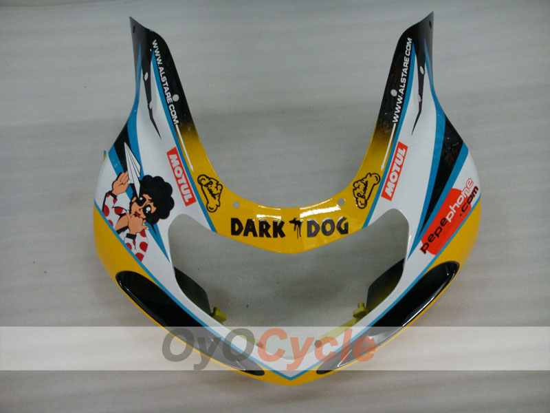 Kit de carenado por inyección para GSX R600 01-03 - Azul, Blanco - Dark Dog #OYO87901035