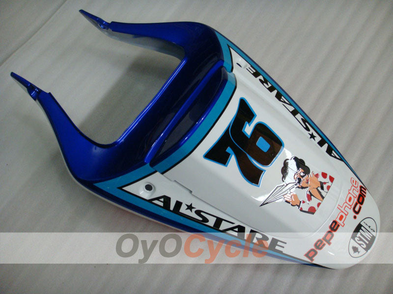 Kit de carenado por inyección para GSX R600 01-03 - Azul, Blanco - Dark Dog #OYO87901035