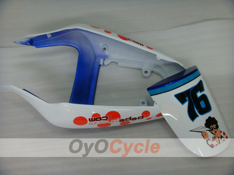 Kit de carenado por inyección para GSX R600 01-03 - Azul, Blanco - Dark Dog #OYO87901035