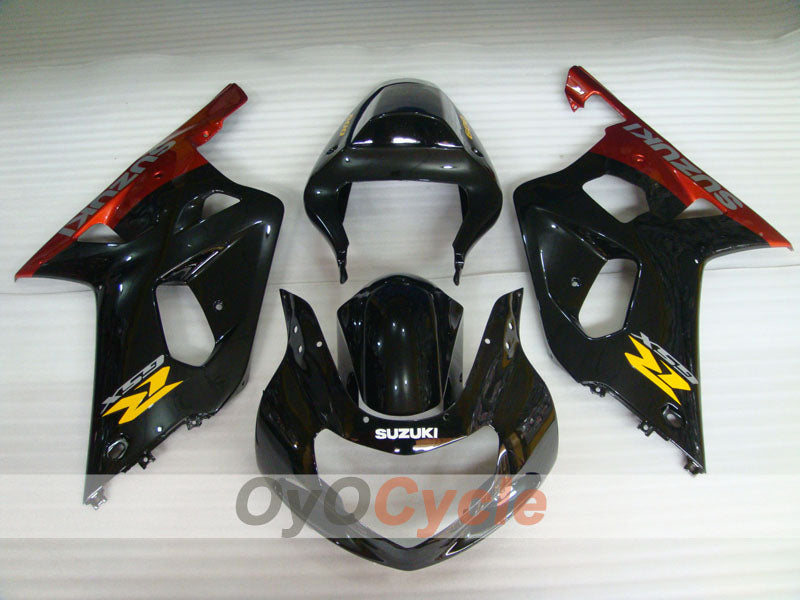 Kit de carenado por inyección para GSX R1000 00-02 - Rojo, Negro - Estilo de fábrica #OYO87905179