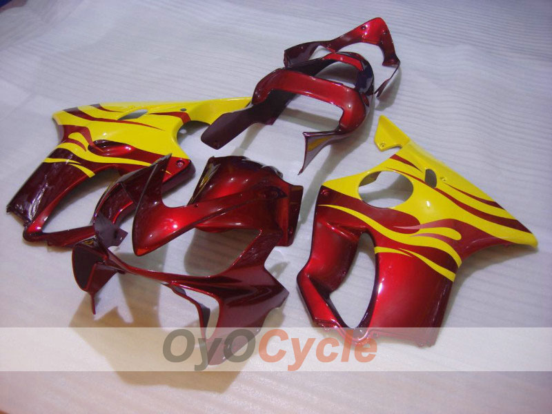 Kit de carenado por inyección para CBR600F4i 01-03 - Rojo, Amarillo - Llama #OYO87900154 Imagen principal del producto