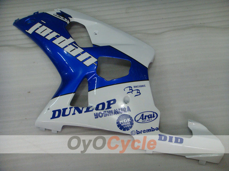 Kit de carenado por inyección para GSX R1000 00-02 - Azul, Blanco - DUNLOP #OYO87905226