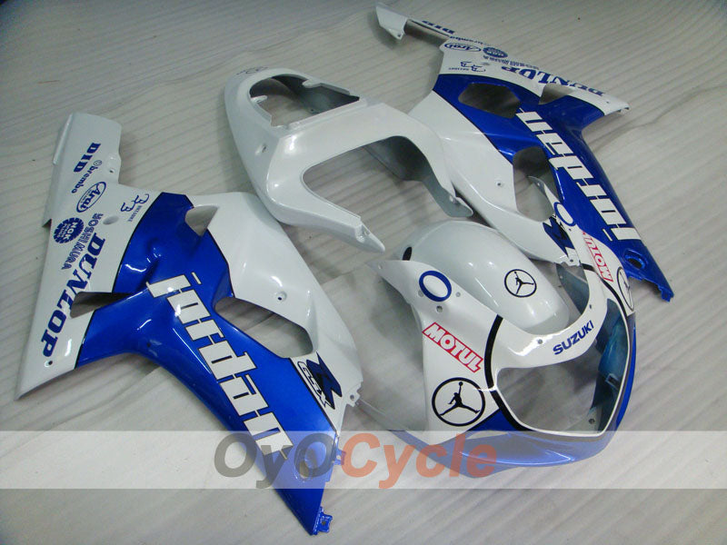 Kit de carenado por inyección para GSX R1000 00-02 - Azul, Blanco - DUNLOP #OYO87905226
