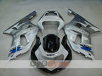 Carenado de inyección para GSX R600 01-03 - Blanco, Negro, Plata - Estilo de fábrica #OYO87905104
