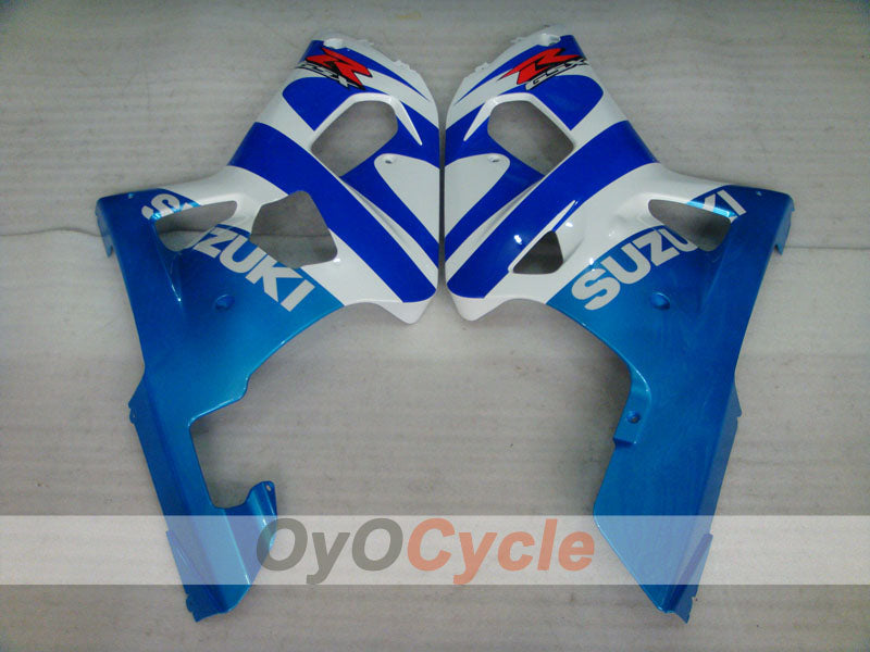 Kit de carenado por inyección para GSX R750 00-03 - Azul, Blanco - Estilo de fábrica #OYO87905123