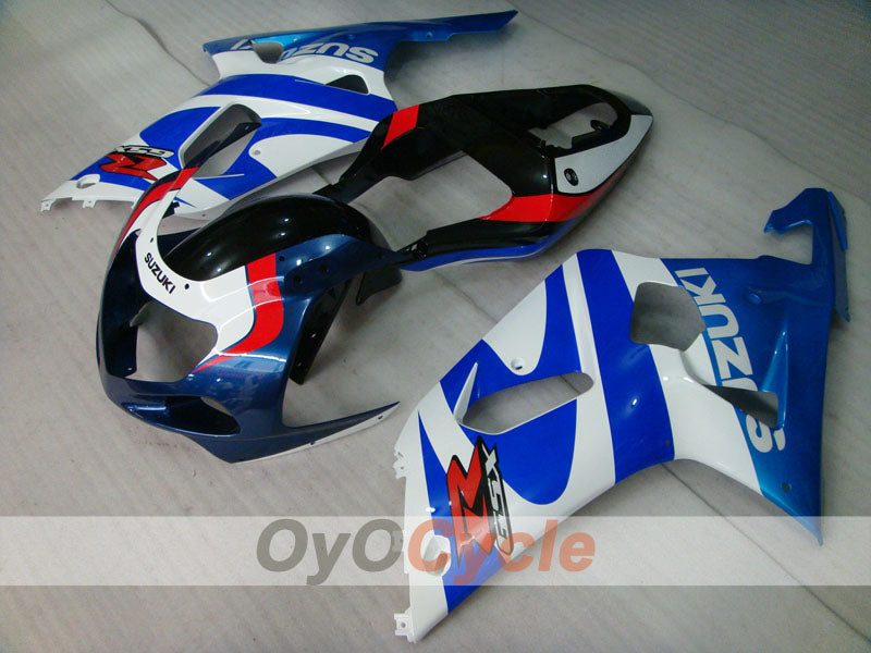 Kit de carenado por inyección para GSX R750 00-03 - Azul, Blanco - Estilo de fábrica #OYO87905123