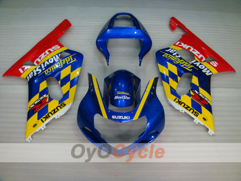Kit de carenado de inyección para GSX R1000 del 00-02 - Rojo, Azul - Movistar #OYO87901742 Imagen secundaria del producto
