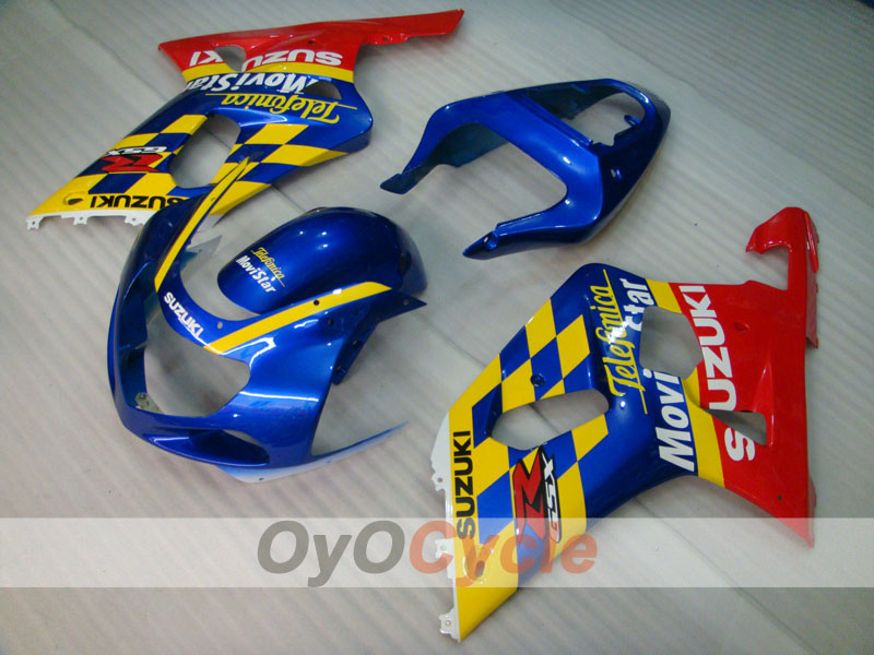 Kit de carenado de inyección para GSX R750 00-03 - Rojo, Azul - Movistar #OYO87901066 Imagen secundaria del producto