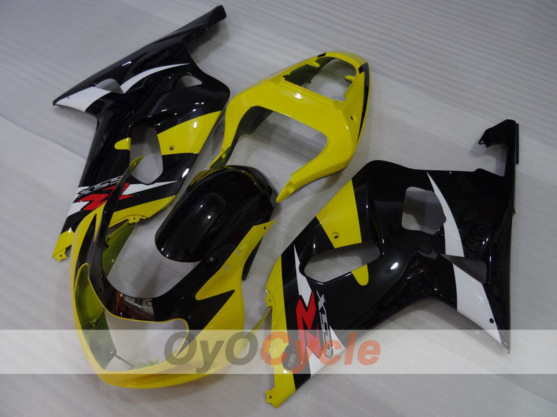Kit de carenado por inyección para GSX R750 00-03 - Amarillo, Negro - Estilo de fábrica #OYO87905178