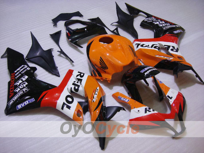 Kit de carenado de inyección para CBR600RR 07-08 - Naranja, Negro - Repsol #OYO87900424 Imagen secundaria del producto
