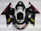 Kit de carenado de inyección para GSX R750 00-03 - Rojo, Negro - Estilo de fábrica #OYO87905166