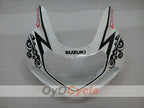Kit de carenado por inyección para GSX R600 01-03 - Blanco, Negro - Corona, MOTUL #OYO87905115