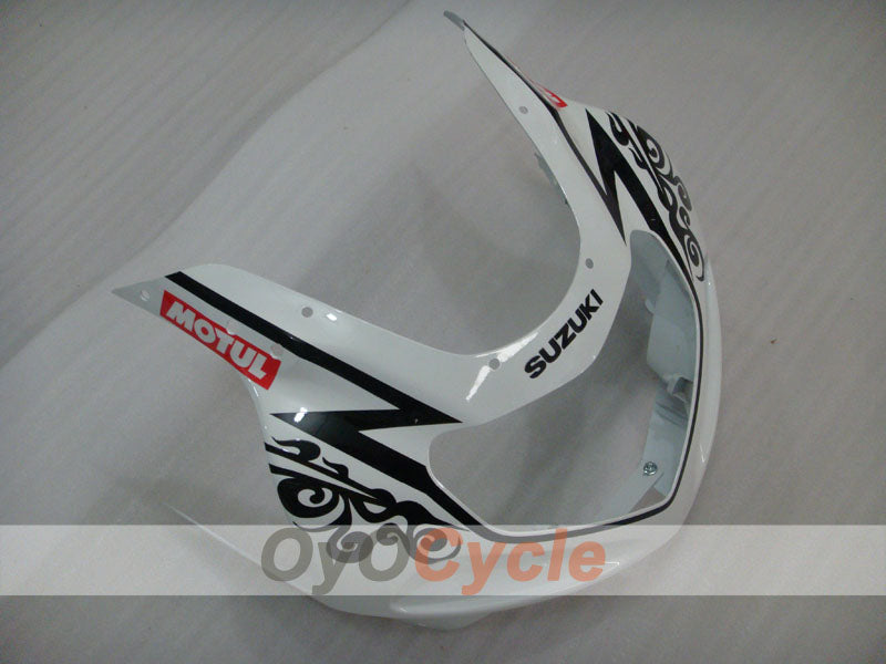 Kit de carenado por inyección para GSX R600 01-03 - Blanco, Negro - Corona, MOTUL #OYO87905115
