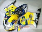 Kit de carenado de inyección para GSX R600 01-03 - Amarillo, Azul - Corona, MOTUL #OYO87905113