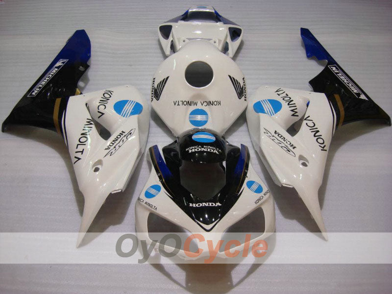 Kit de carenado por inyección para CBR1000RR 06-07 - Blanco, Negro - Konica Minolta #OYO87900614