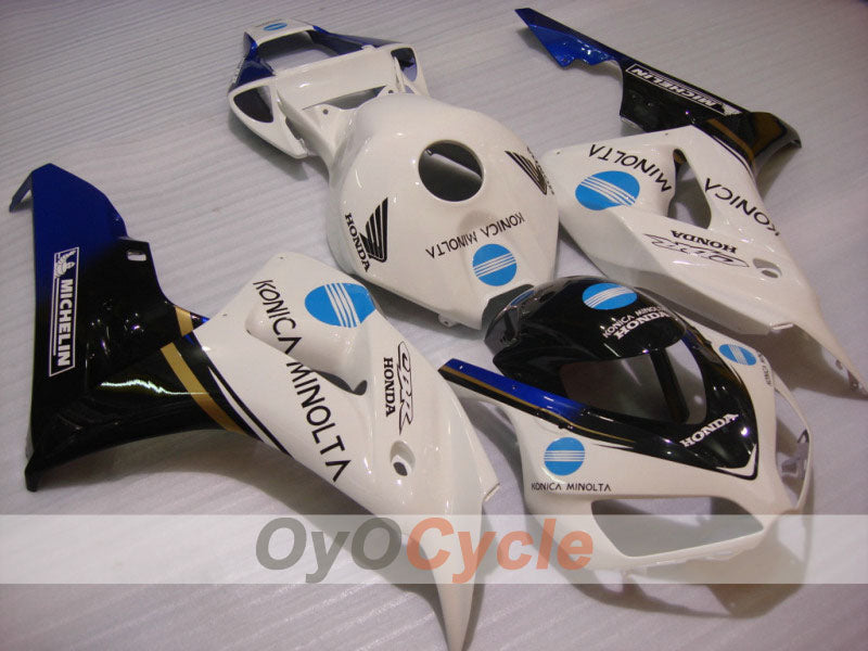 Kit de carenado por inyección para CBR1000RR 06-07 - Blanco, Negro - Konica Minolta #OYO87900614