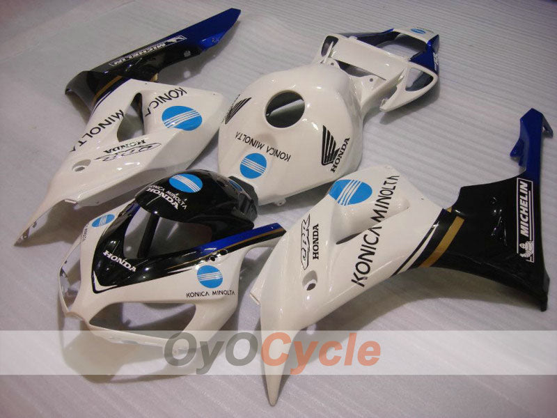Kit de carenado por inyección para CBR1000RR 06-07 - Blanco, Negro - Konica Minolta #OYO87900614