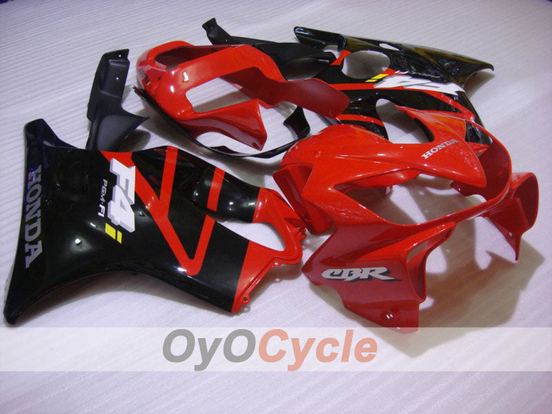 Kit de carenado de inyección para CBR600F4i 01-03 - Rojo, Negro, Rosa - Estilo de fábrica #OYO87900183