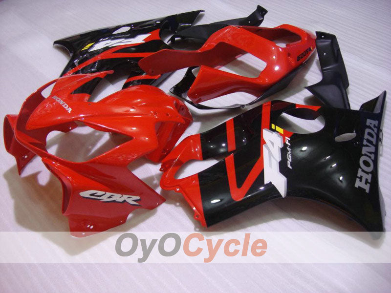 Kit de carenado de inyección para CBR600F4i 01-03 - Rojo, Negro, Rosa - Estilo de fábrica #OYO87900183