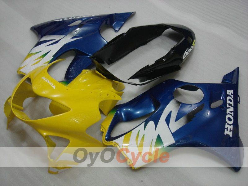 Kit de carenado por inyección para CBR600F4 99-00 - Amarillo, Azul - Estilo de fábrica #OYO87900137