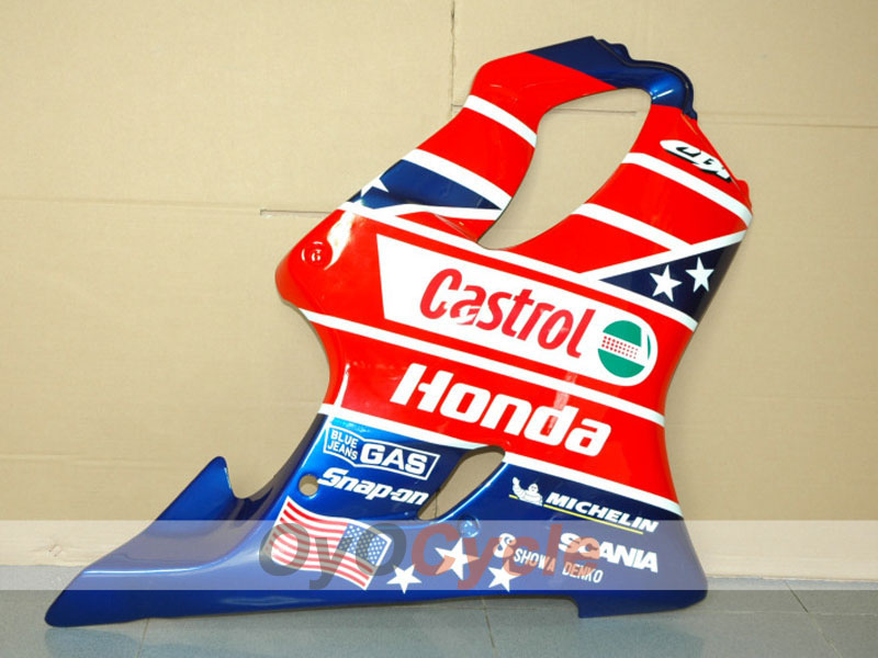 Carenado de inyección para CBR600F4 99-00 - Rojo, Azul - Castrol #OYO87900107