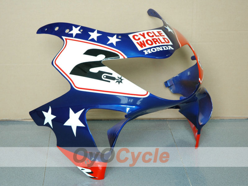 Carenado de inyección para CBR600F4 99-00 - Rojo, Azul - Castrol #OYO87900107