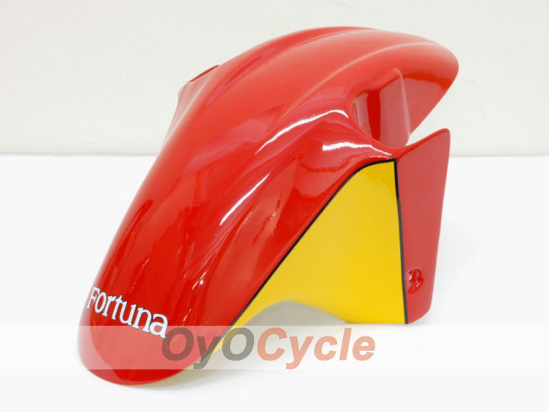 Kit de carenado por inyección para CBR600F4i 01-03 - Rojo, Amarillo - Castrol #OYO87900156