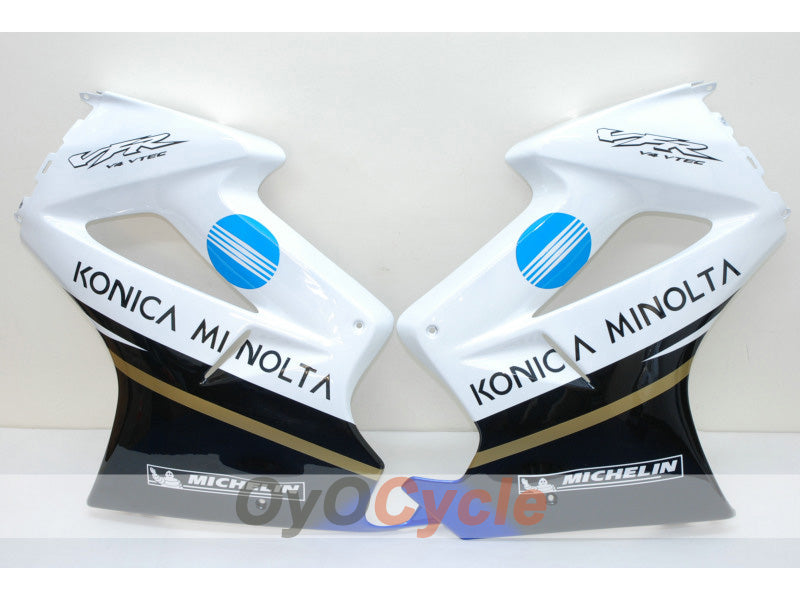 Kit de carenado por inyección para VFR800 02-13 - Azul, Blanco - Konica Minolta #OYO87902821