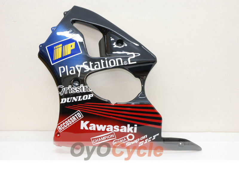 Kit de carenado por inyección para NINJA ZX-6R 00-02 - Rojo, Negro - Play Station #OYO87901741