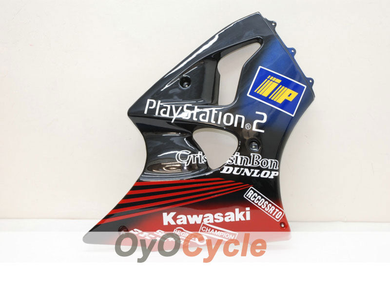 Kit de carenado por inyección para NINJA ZX-6R 00-02 - Rojo, Negro - Play Station #OYO87901741