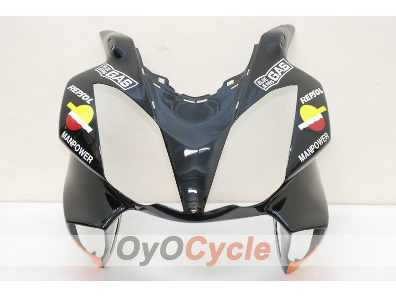 Kit de carenado por inyección para VFR800 02-13 - Rojo, Naranja - Repsol #OYO87902833
