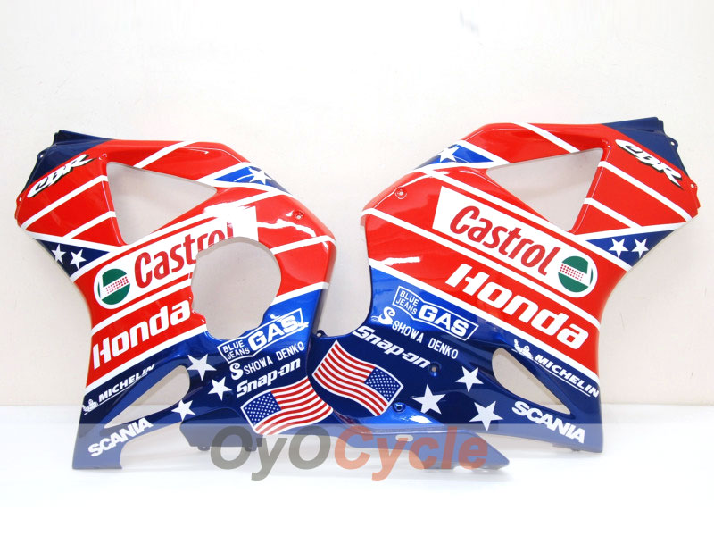 Kit de carenado por inyección para 02-03 CBR900RR 954 - Rojo, Azul - Castrol #OYO87902700 Imagen secundaria del producto