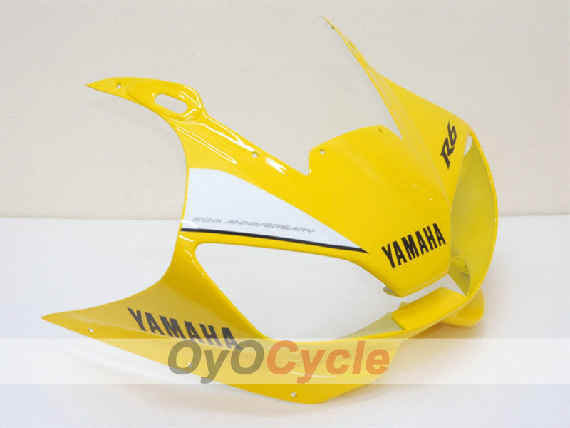 Carenado de inyección para YZF-R6 98-02 - Amarillo, blanco - Estilo de fábrica #OYO87900997