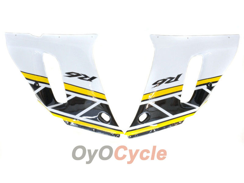 Carenado de inyección para YZF-R6 98-02 - Amarillo, blanco - Estilo de fábrica #OYO87900997