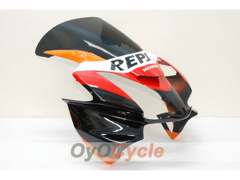 Kit de carenado de inyección para VFR800 02-13 - Naranja, Negro - Repsol #OYO87902832