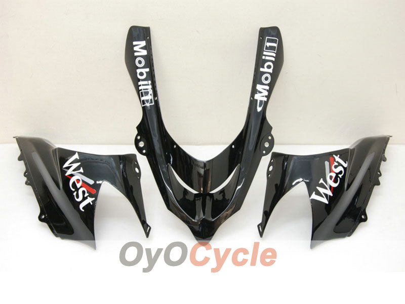 Kit de carenado de inyección para NINJA ZX-10R 04-05 - Blanco, Negro - West #OYO87901550